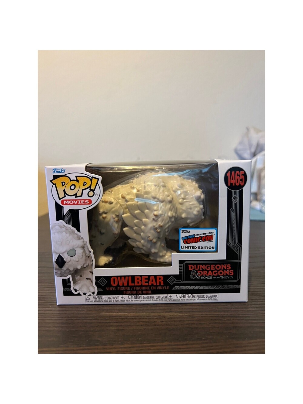 OFFICIAL CONVENTION Sticker Funko Pop NYCC Owl Bear #1465 Dungeons Dragons Movie